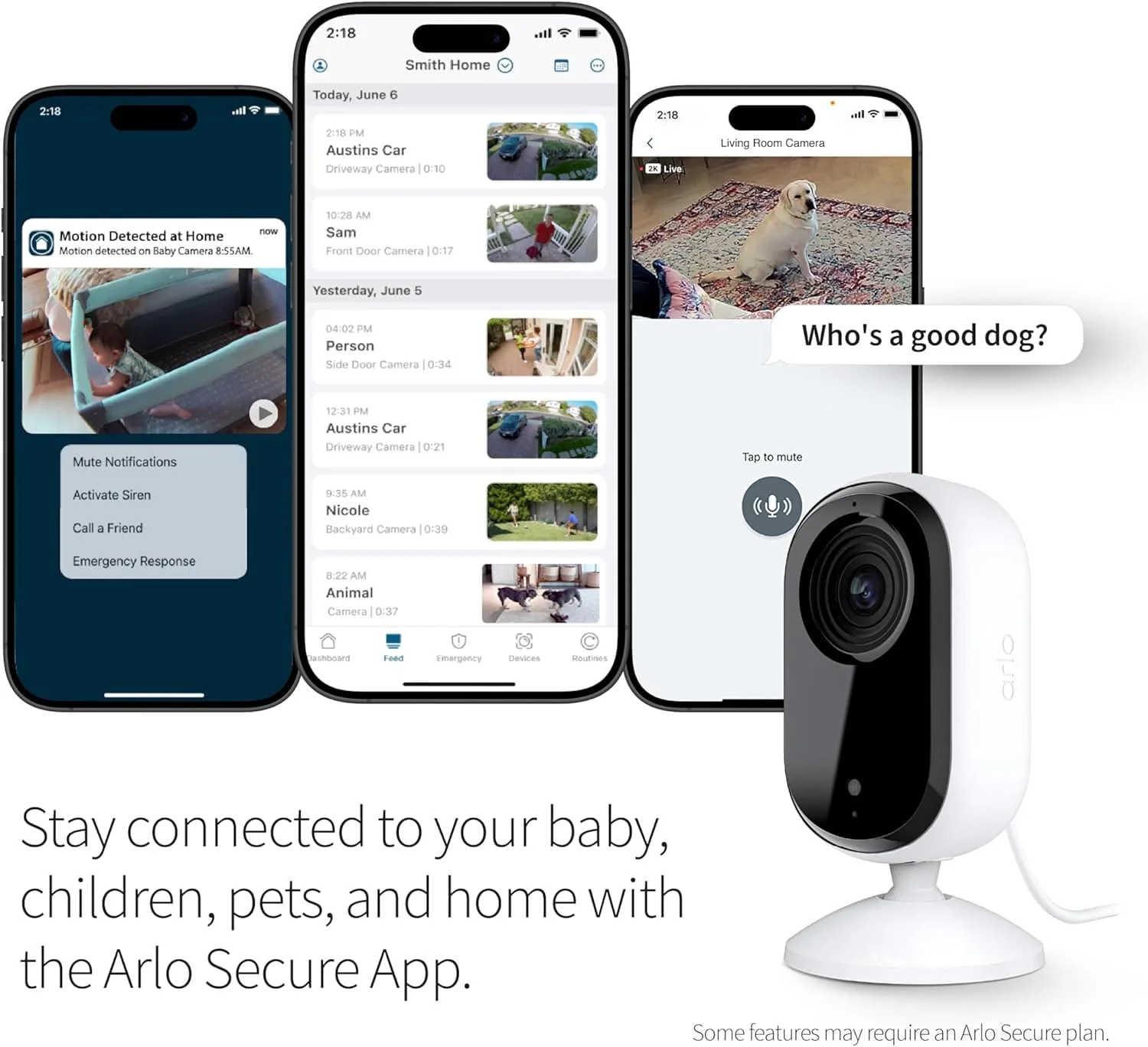 Arlo Essential 2nd Gen 2K Indoor Single Cam, White - Certified Refurbished - Image 3