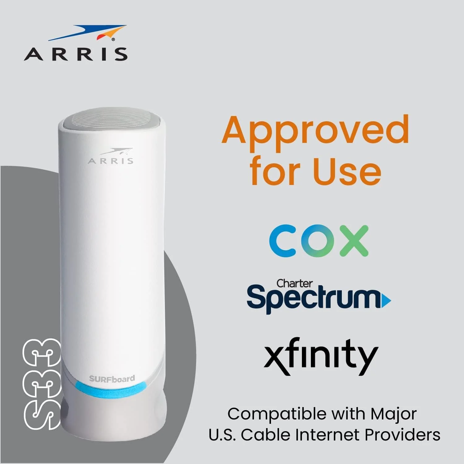 Arris S33 SURFboard Cable Modem DOCSIS 3.1 Multi-Gigabit WiFi Max Internet Speed 2.5 Gbps - Certified Refurbished - Image 12