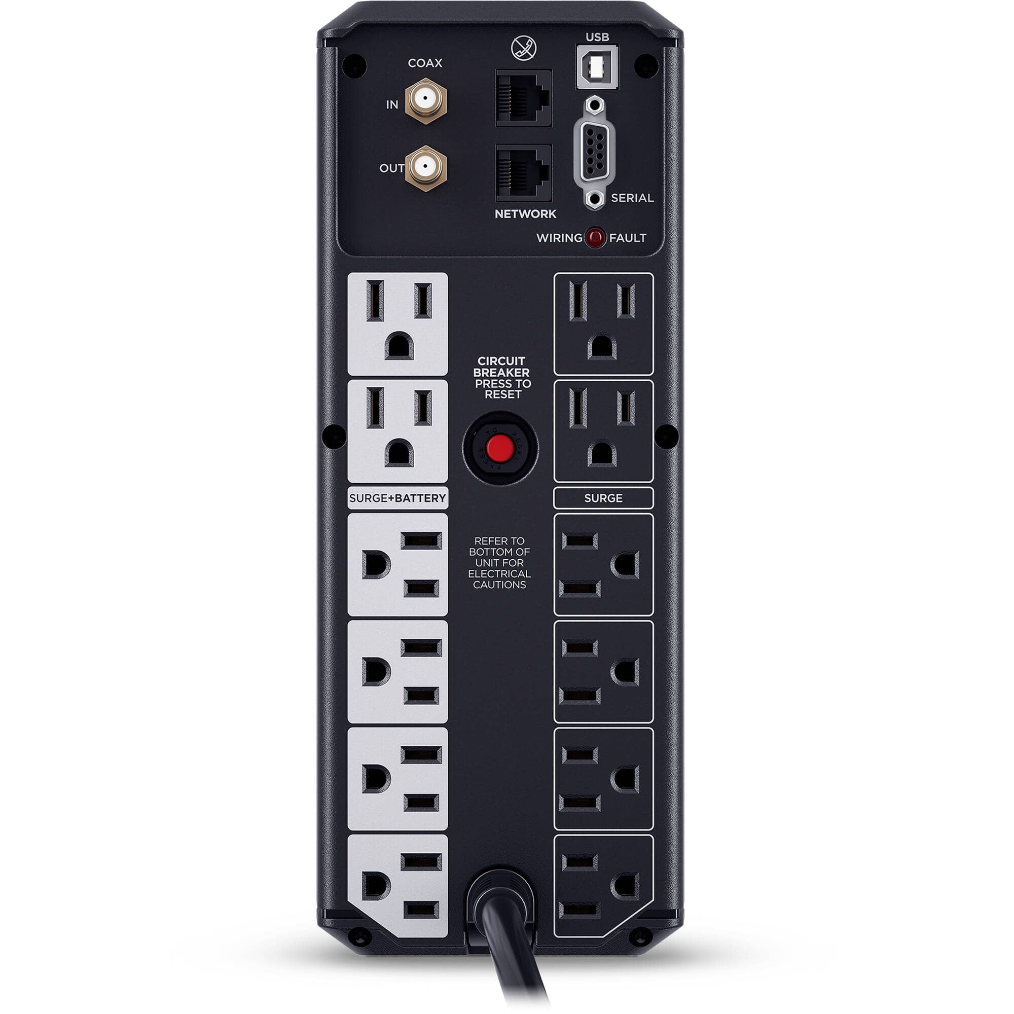 CyberPower CP1500AVRLCD3 Intelligent LCD Series 1500VA/900W, 12 Outlets, 2 USB Ports, AVR, Mini Tower UPS System, Black - Certified Refurbished - Image 4