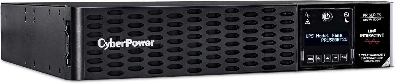 CyberPower Smart App Sinewave UPS System, 1500VA/1500W, 8 Outlets, 2U Rack/Tower, RMCARD205 Pre-Installed - Certified Refurbished - Image 6