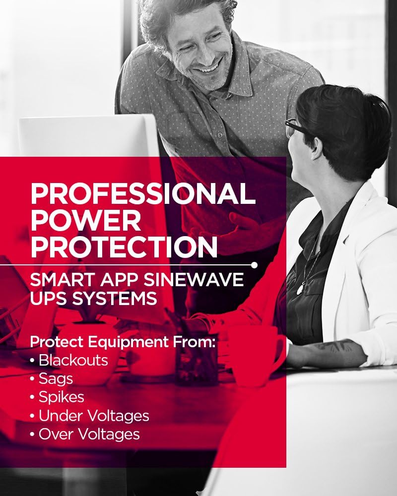 CyberPower Smart App Sinewave UPS System, 1500VA/1500W, 8 Outlets, 2U Rack/Tower, RMCARD205 Pre-Installed - Certified Refurbished - Image 7