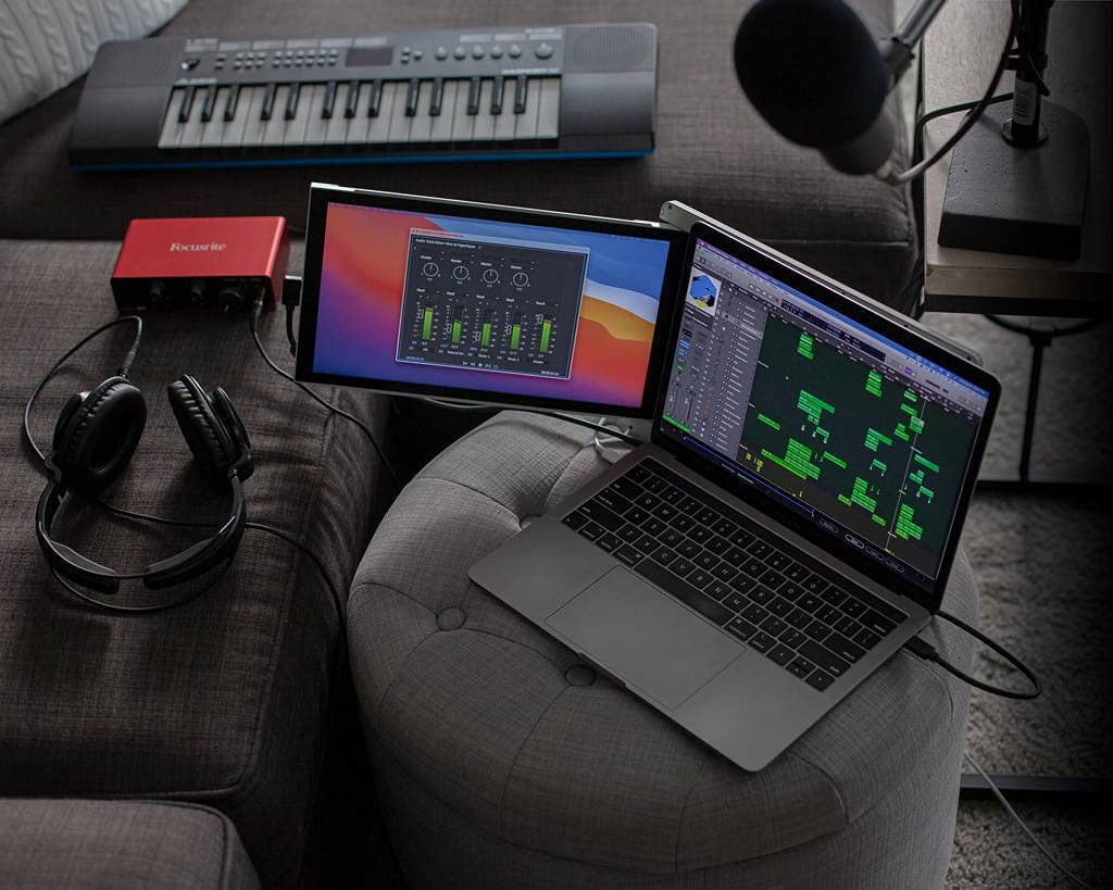 Mobile Pixels Duex Lite 12.5" Portable Monitor Full HD 1080P IPS Screen, USBC Ultra Portable Laptop Dual Monitor, Plug and Play, Any Laptops Compatible, Grey - Certified Refurbished - Image 5