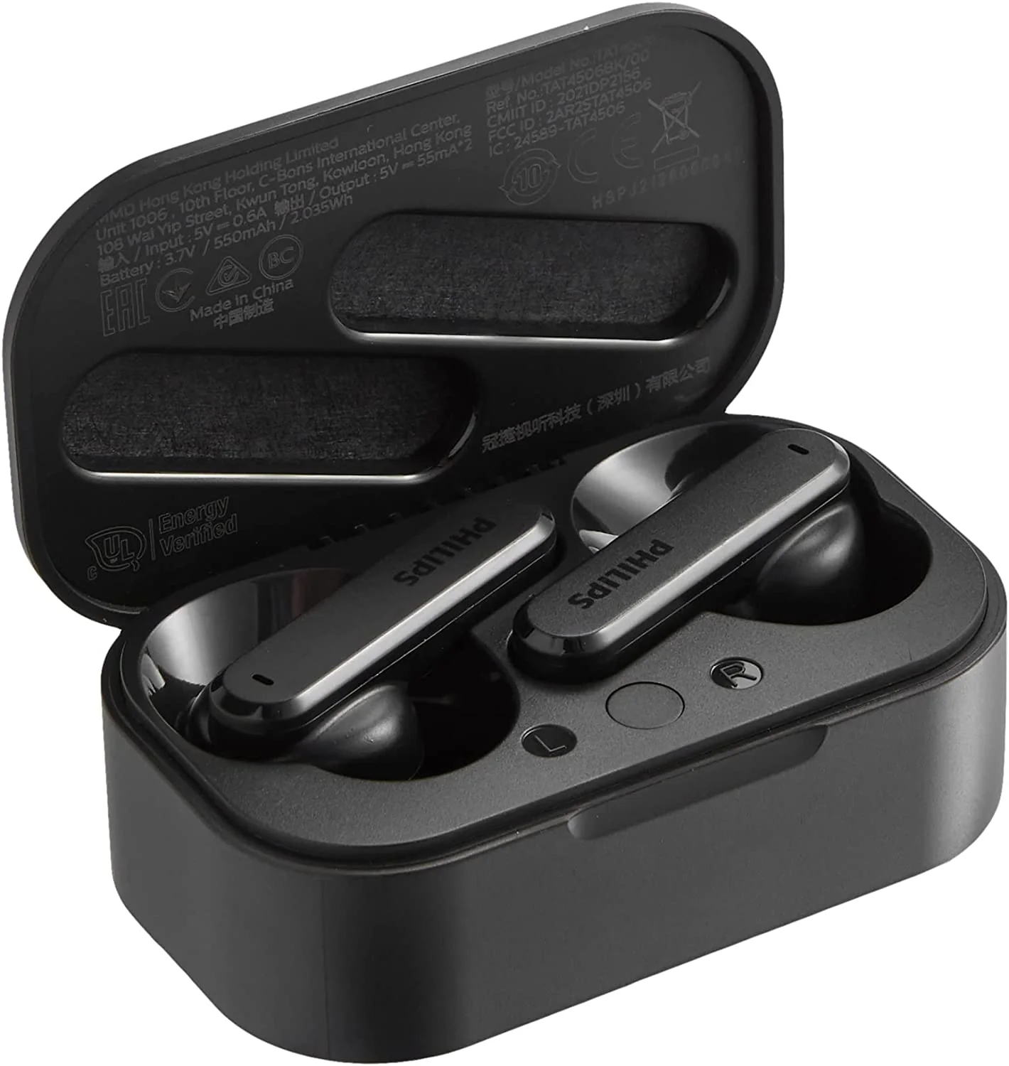 Philips True Wireless Headphones with Charging Case, Black - Image 4