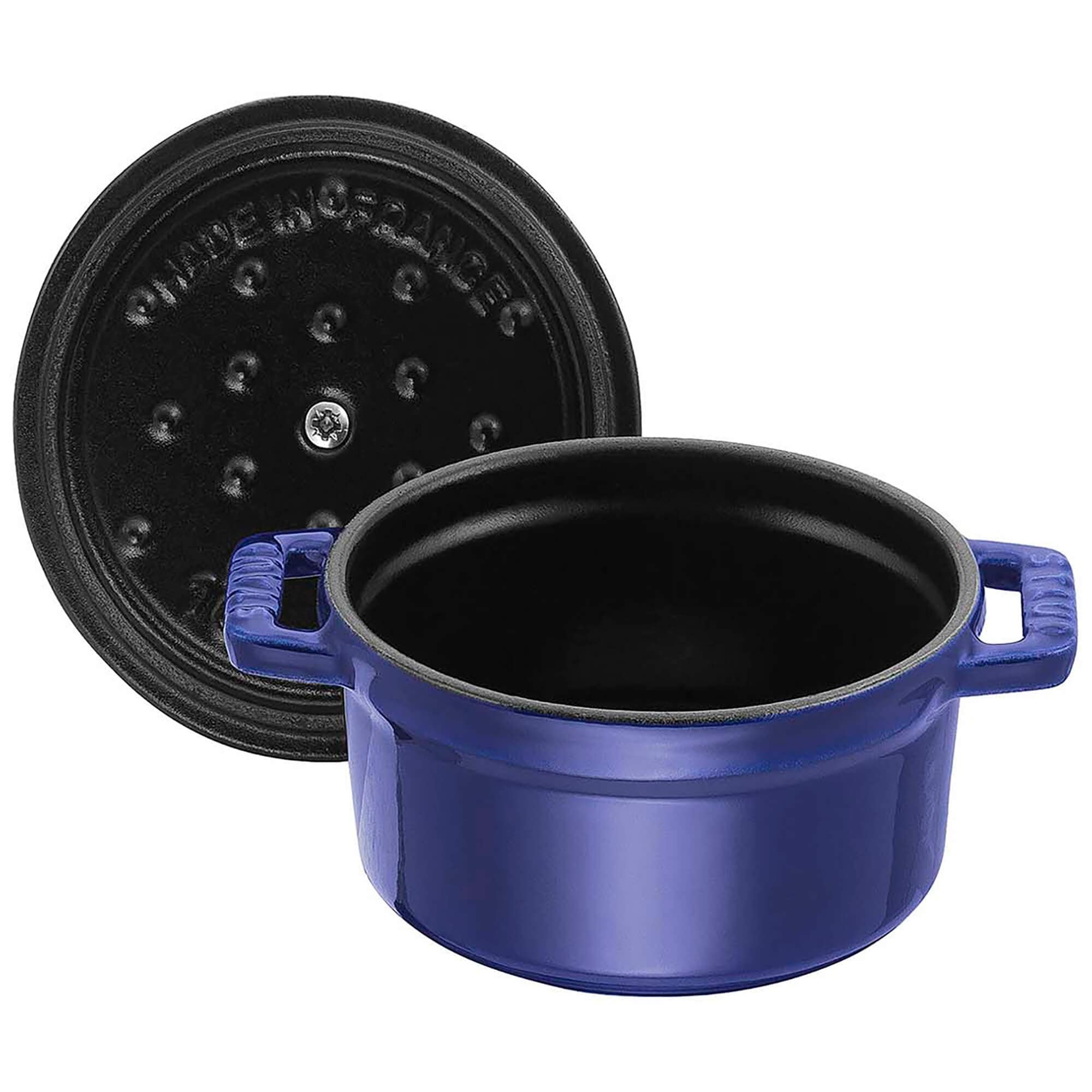 Staub Cast Iron 0.25-qt Mini Round Cocotte - Dark Blue - Image 4