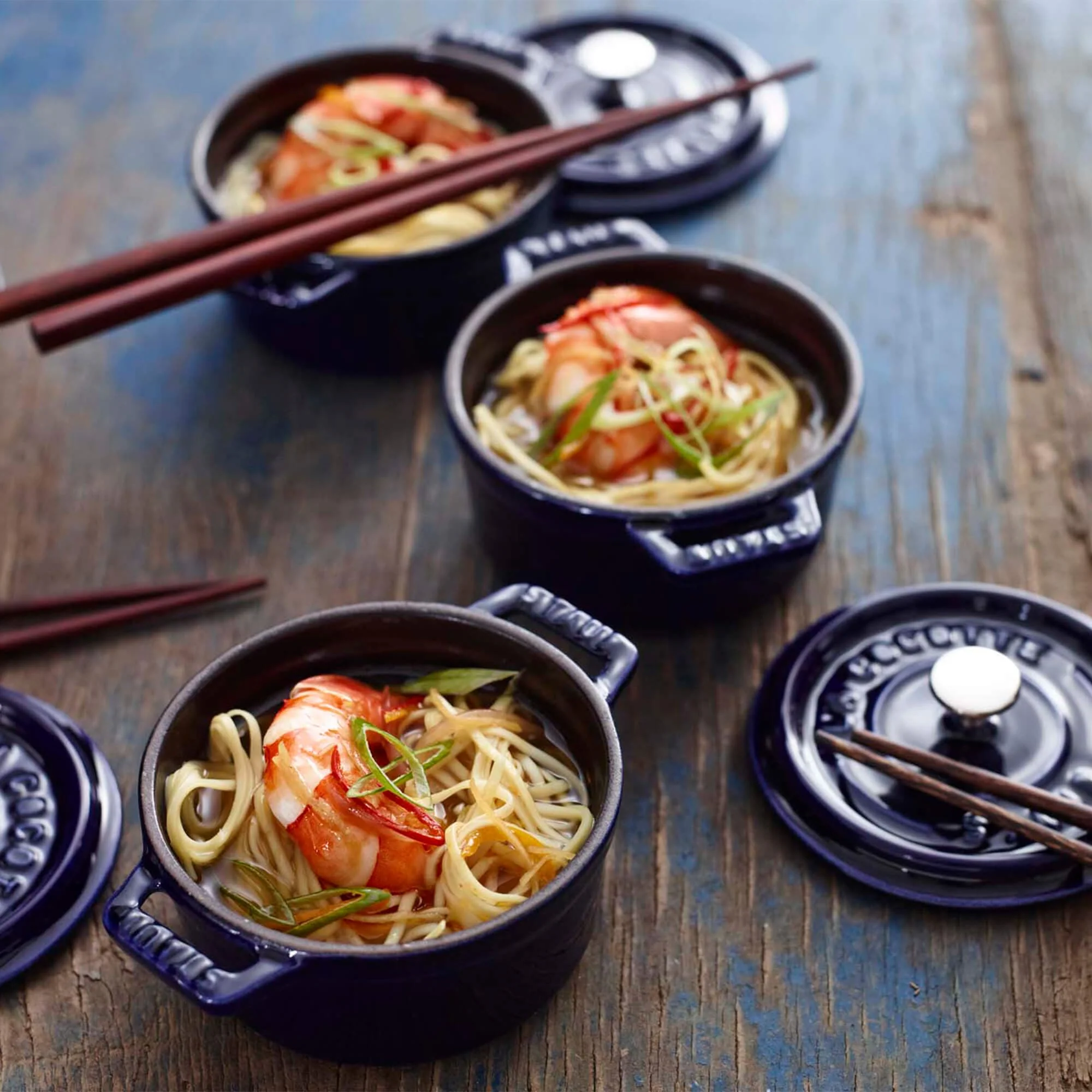 Staub Cast Iron 0.25-qt Mini Round Cocotte - Dark Blue - Image 5