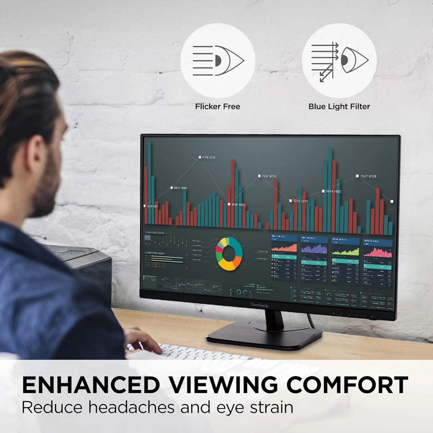 ViewSonic 27" IPS 4K Monitor with Ultra-Thin Bezels, 60 Hz, Black - Certified Refurbished - Image 4