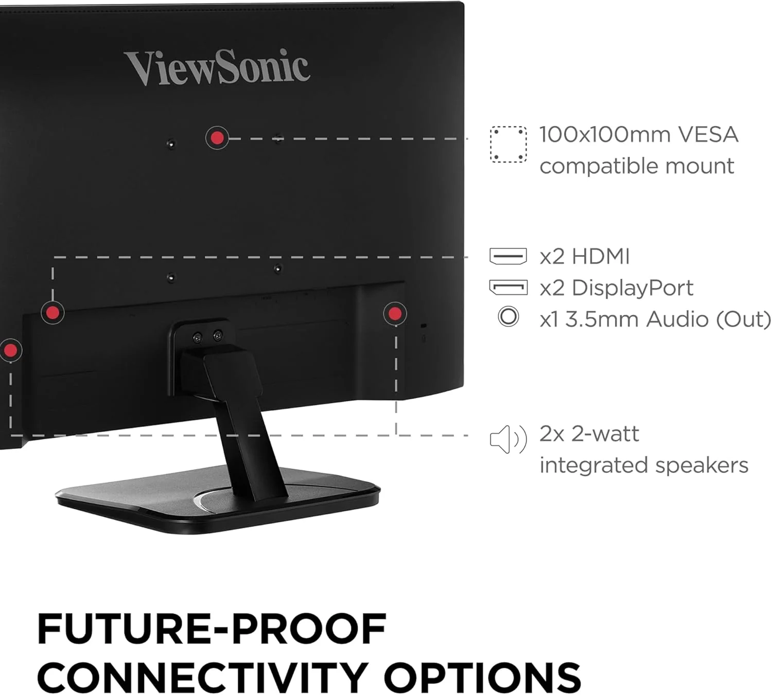 ViewSonic 27" IPS 4K Monitor with Ultra-Thin Bezels, 60 Hz, Black - Certified Refurbished - Image 6