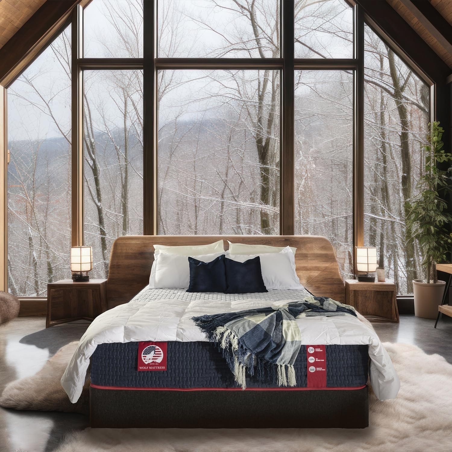 Wolf Mattress Full 11-Inch Luna Memory Foam Hybrid Mattress, Plush Comfort, Medium Firm, Cool Touch, Anti-Microbial w/ Pocketed Coil System - Image 9